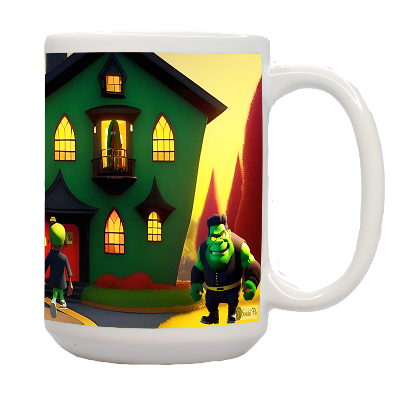 African American Halloween Monsters Mug