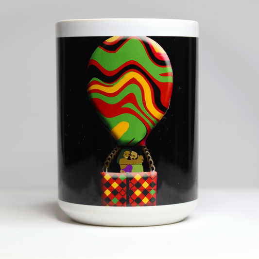 CC15 5014 23 Ethnic Heart On A Black Background