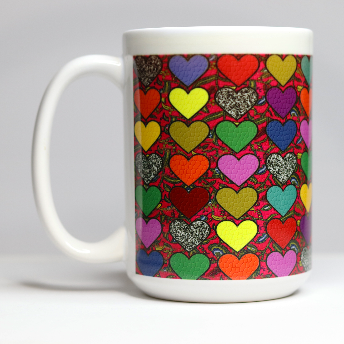 CC15 5022 23 Multi Colored Ethnic Hearts