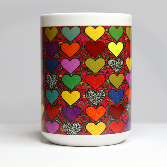 CC15 5022 23 Multi Colored Ethnic Hearts