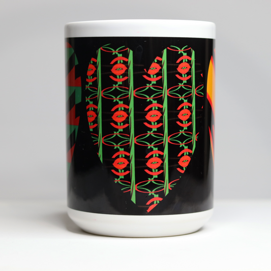 CC15 5018 23 Large Black Ethnic Hearts