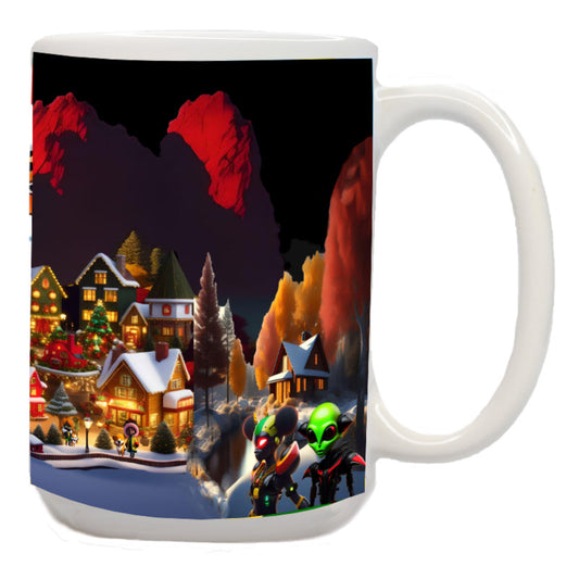Colorful Christmas Mug with Alien :)