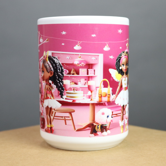 Mug designed in various shades of pink