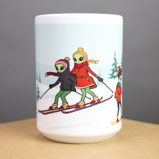 Meanwhile on the winter planet aliens carve new tracks