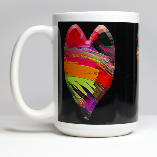 CC15 5014 23 Ethnic Heart On A Black Background