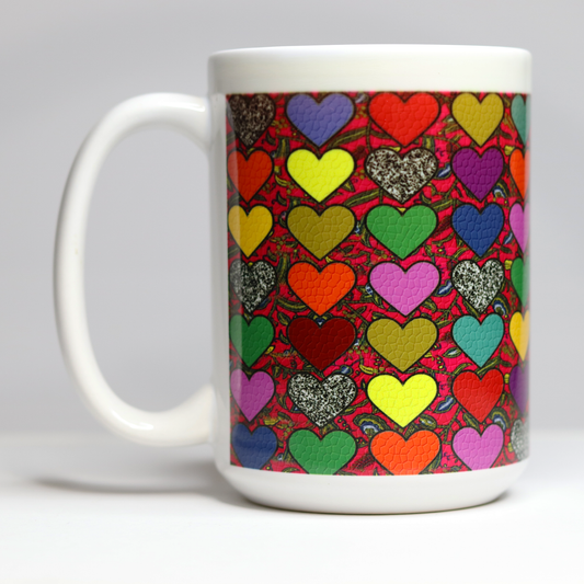 CC15 5022 23 Multi Colored Ethnic Hearts
